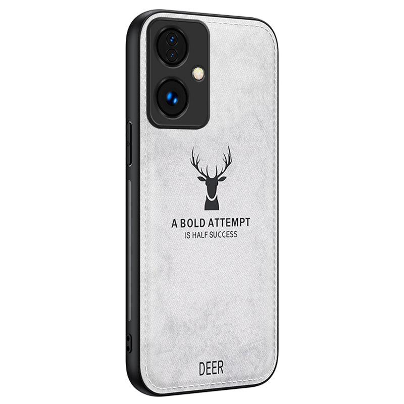 For Oppo A2 5G / A79 5G Phone Case Shock-Absorption TPU+PC+PU Leather Cover with Deer Pattern - Black For Oppo A2 5G / A79 5G Phone Case Shock-Absorption TPU+PC+PU Leather Cover with Deer Pattern - Black